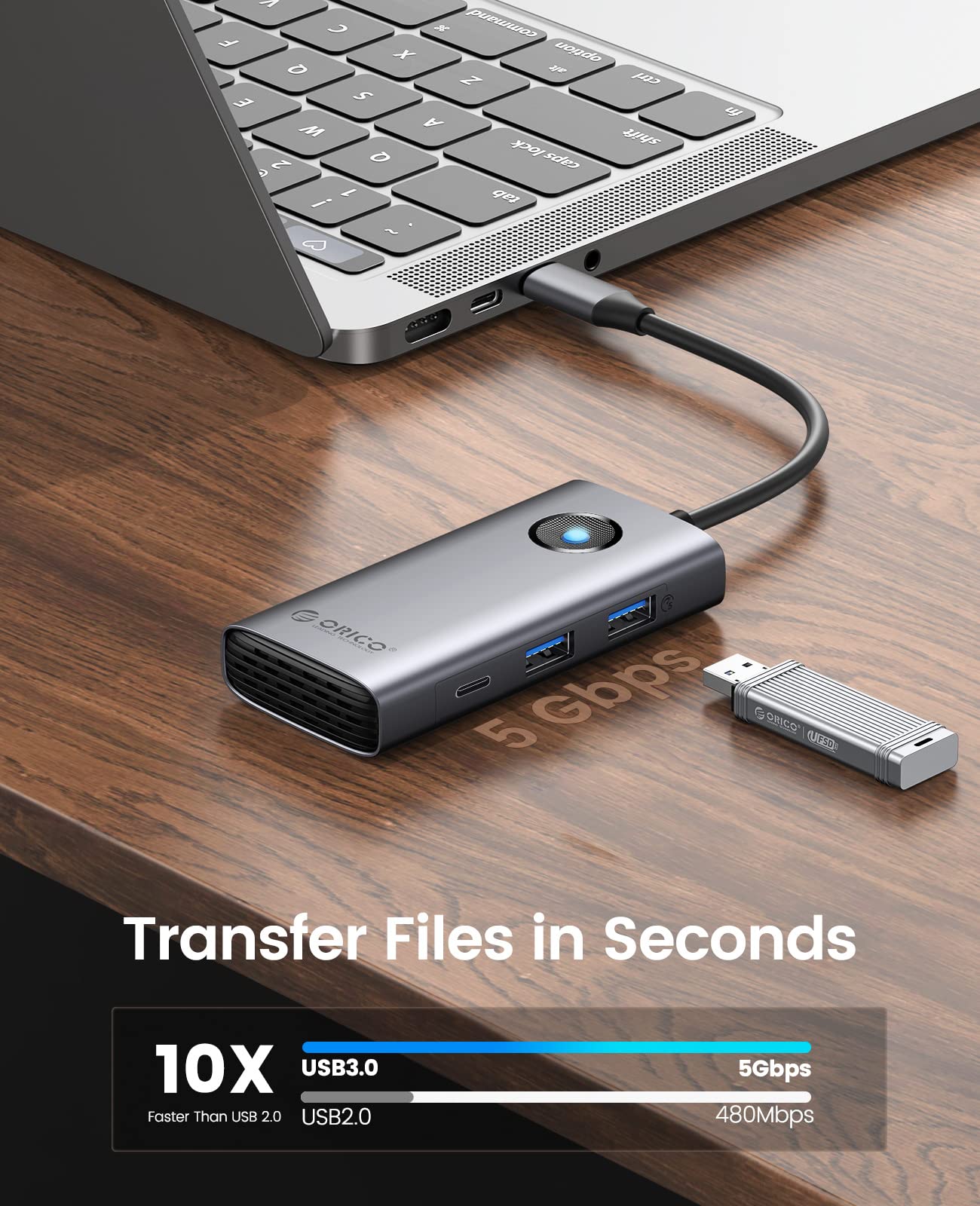 Foto 7 pulgar | Adaptador Ethernet Usb C Hub Orico 6 En 1 Con Ethernet De 1000 Mbps - Venta Internacional.