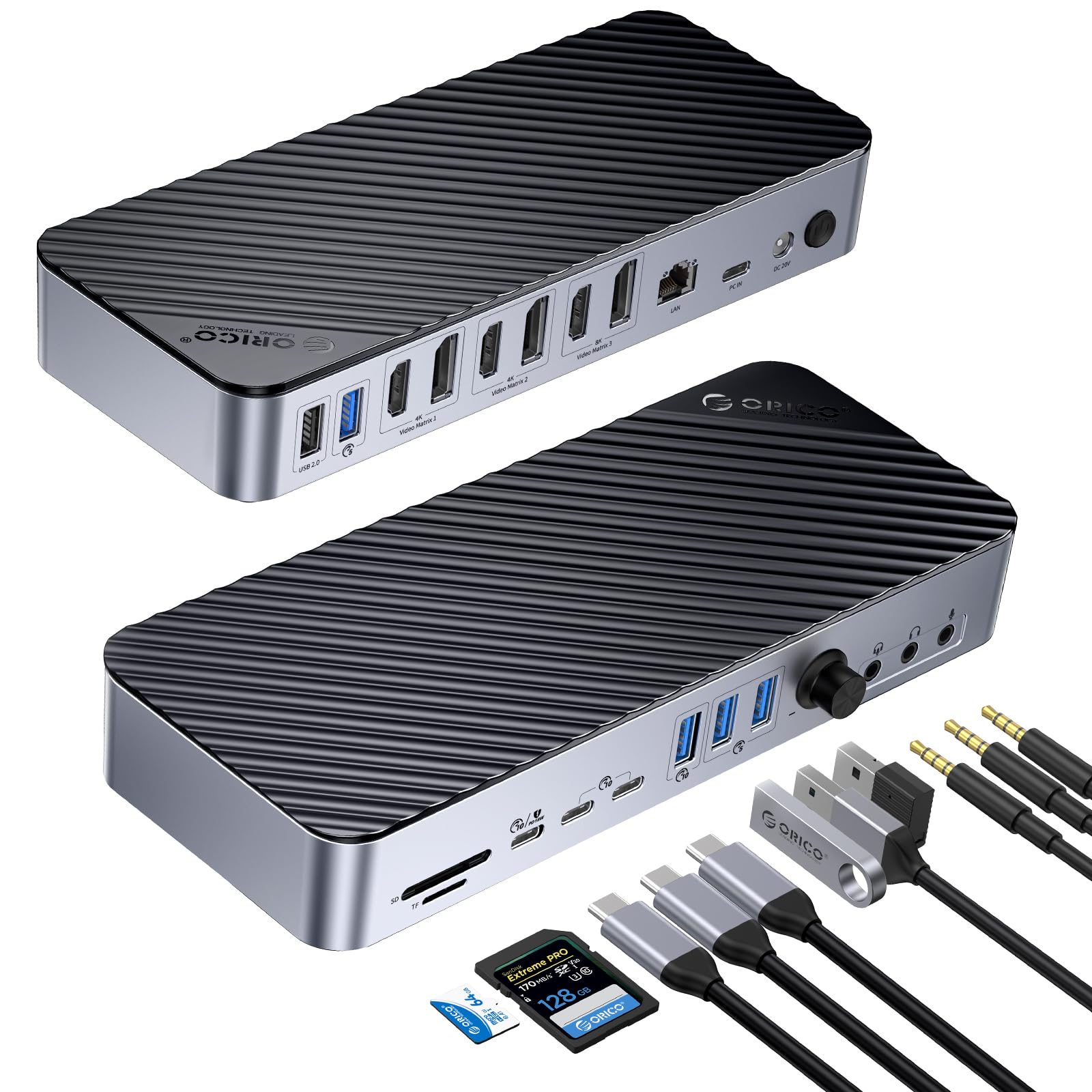 Foto 2 pulgar | Estación De Acoplamiento Orico 22 En 1 Displaylink Quad 8k Usb-c - Venta Internacional.