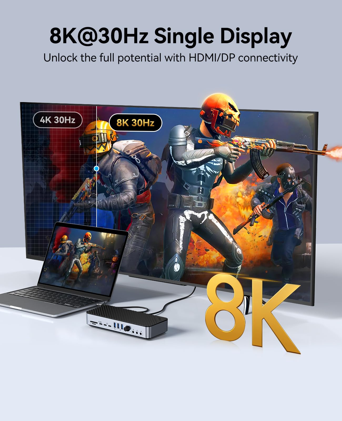 Foto 4 pulgar | Estación De Acoplamiento Orico 22 En 1 Displaylink Quad 8k Usb-c - Venta Internacional.