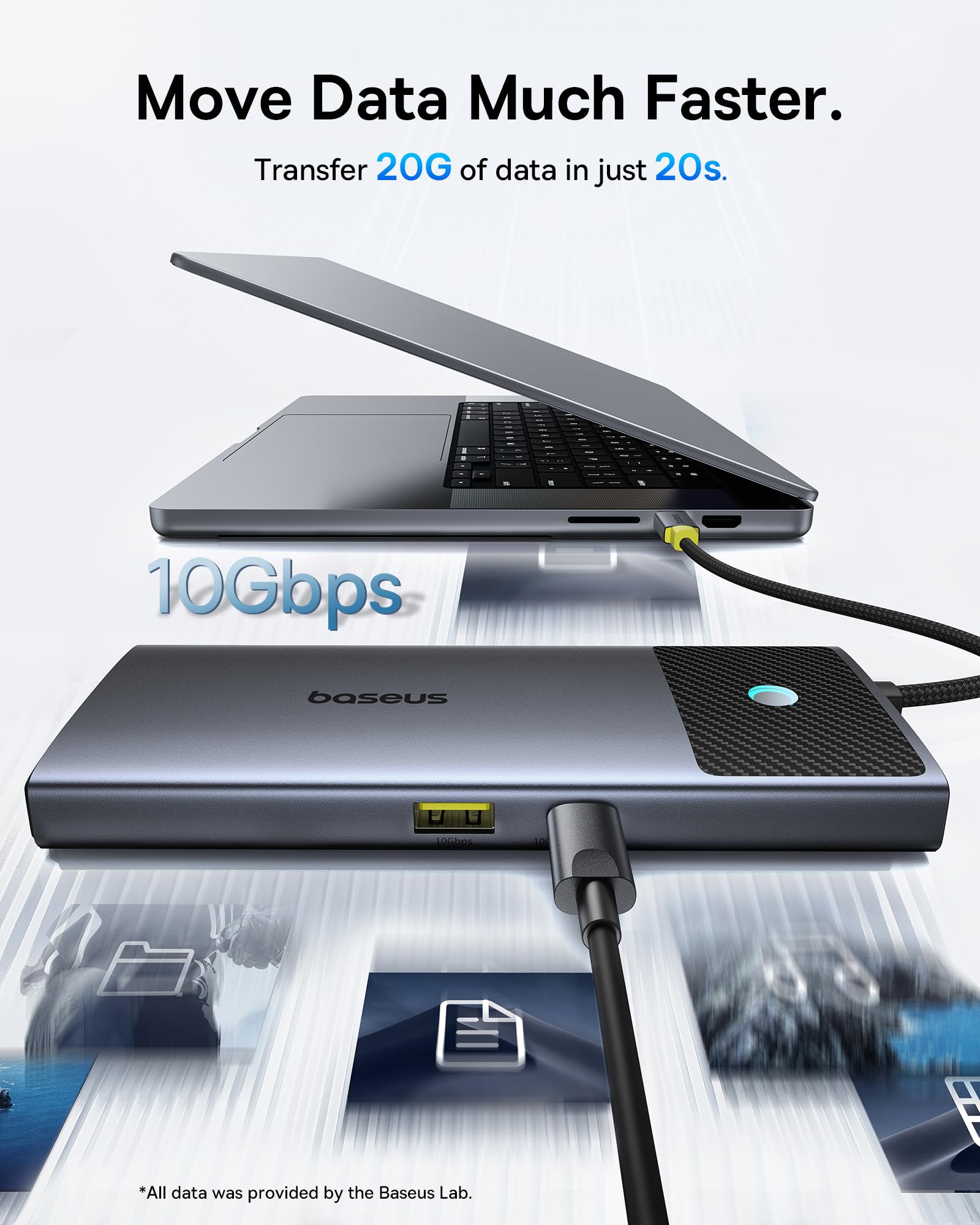 Foto 5 pulgar | Estación De Acoplamiento Baseus Para Macbook Con Doble Monitor Usb C De 10 Gbps - Venta Internacional.