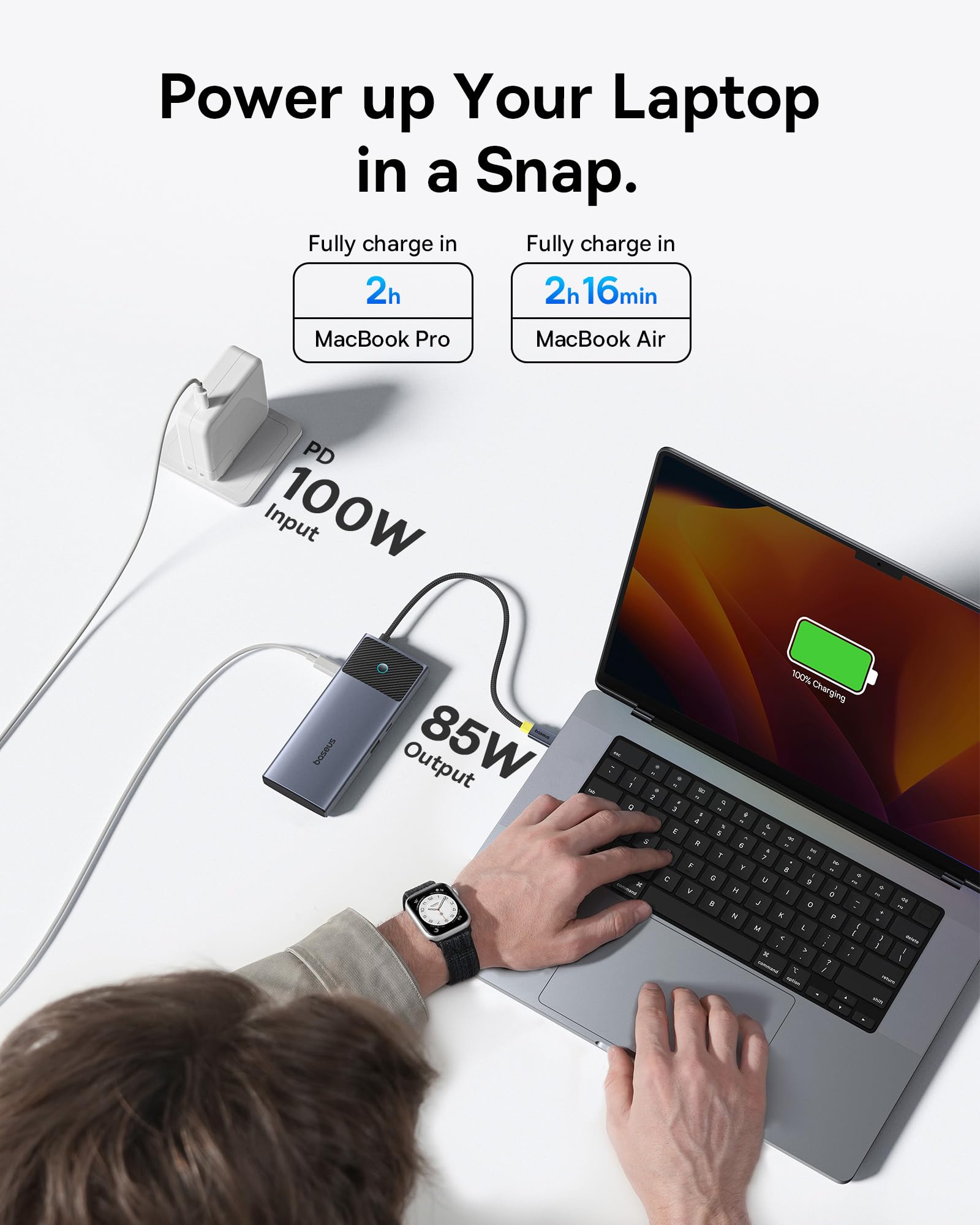 Foto 6 pulgar | Estación De Acoplamiento Baseus Para Macbook Con Doble Monitor Usb C De 10 Gbps - Venta Internacional.