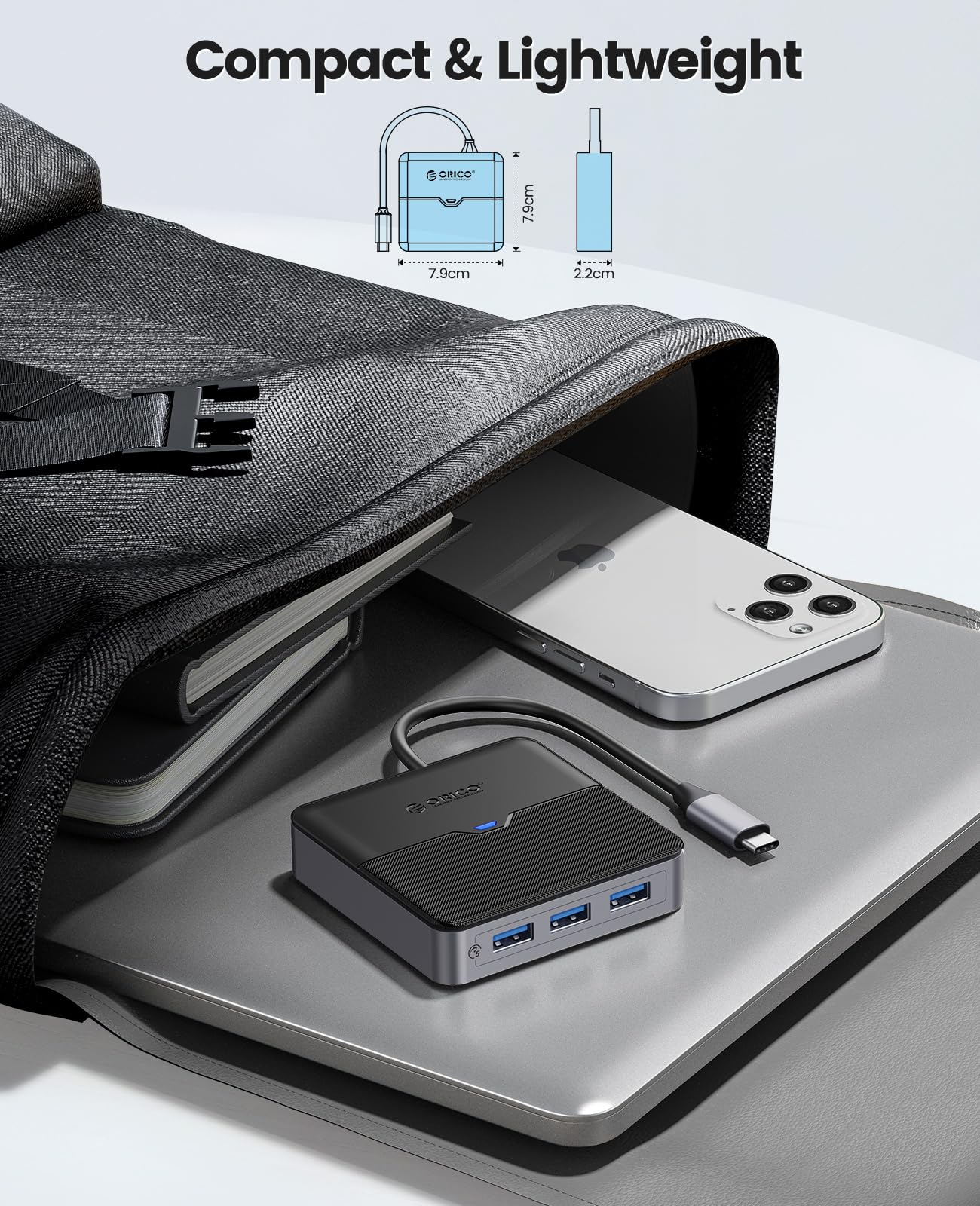 Foto 7 | Hub Usb C Orico Estación De Acoplamiento 8 En 1 4k @60hz Hdmi 100w Pd - Venta Internacional.
