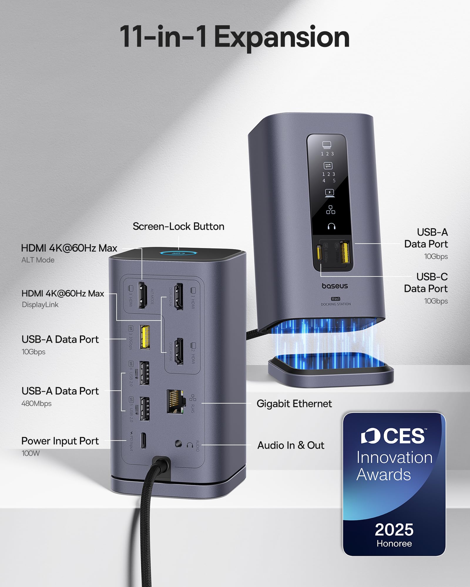 Foto 4 pulgar | Estación De Acoplamiento Baseus Spacemate (mac) Usb C 3 Para Monitores 4k Hdmi - Venta Internacional.