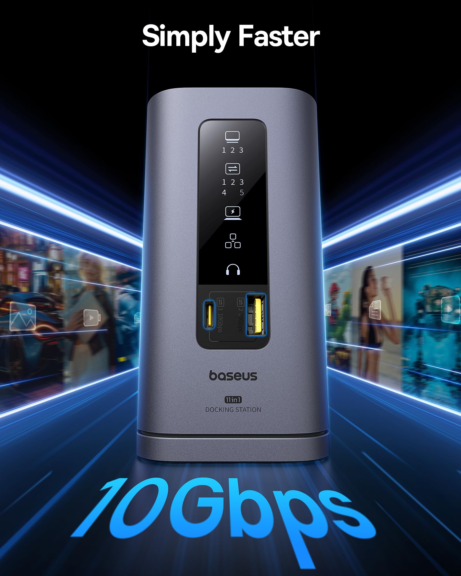 Foto 7 pulgar | Estación De Acoplamiento Baseus Spacemate (mac) Usb C 3 Para Monitores 4k Hdmi - Venta Internacional.