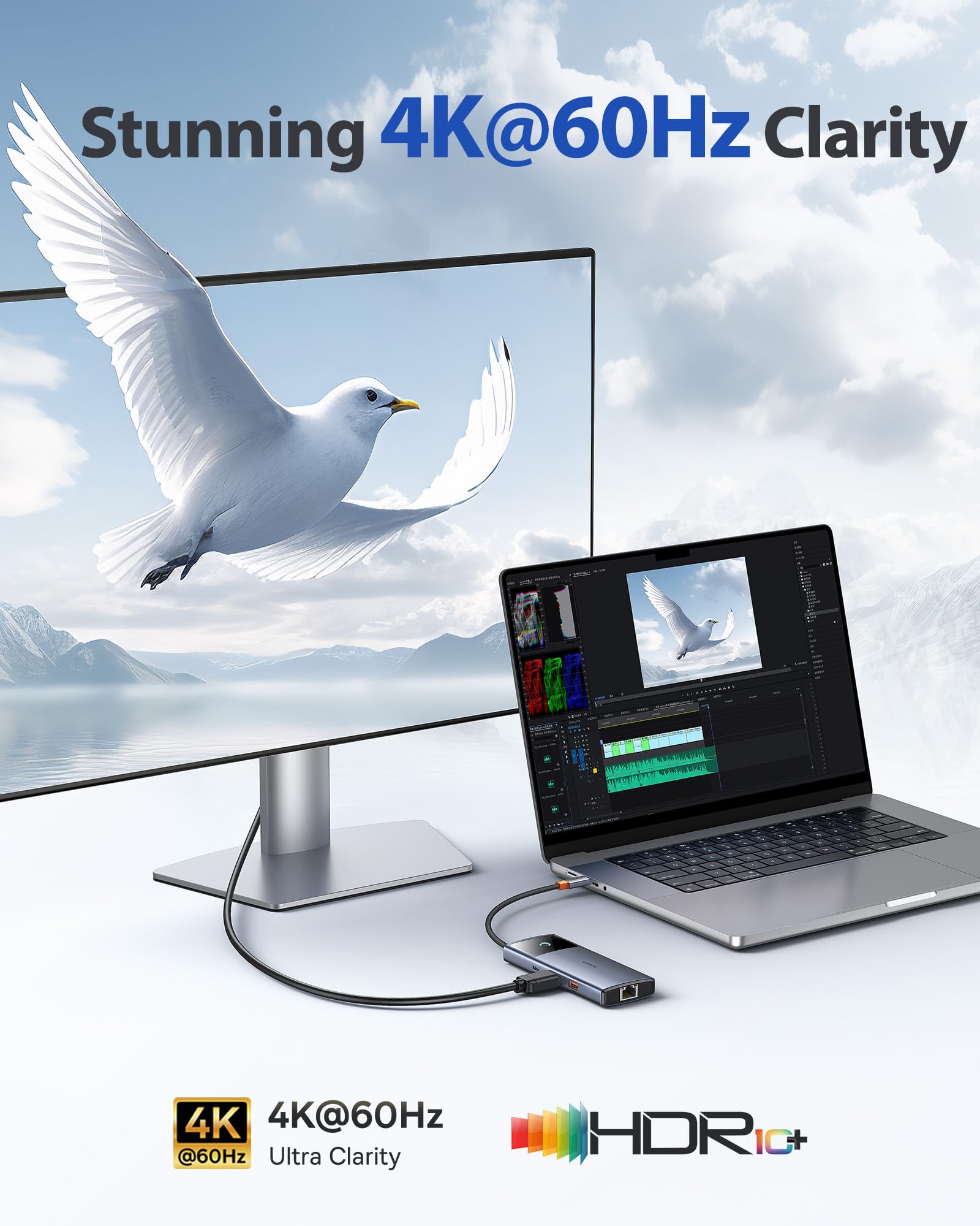 Foto 3 pulgar | Hub Usb C Baseus 6 En 1 De 10 Gbps Con Hdmi 4k @60hz Para Iphone - Venta Internacional.