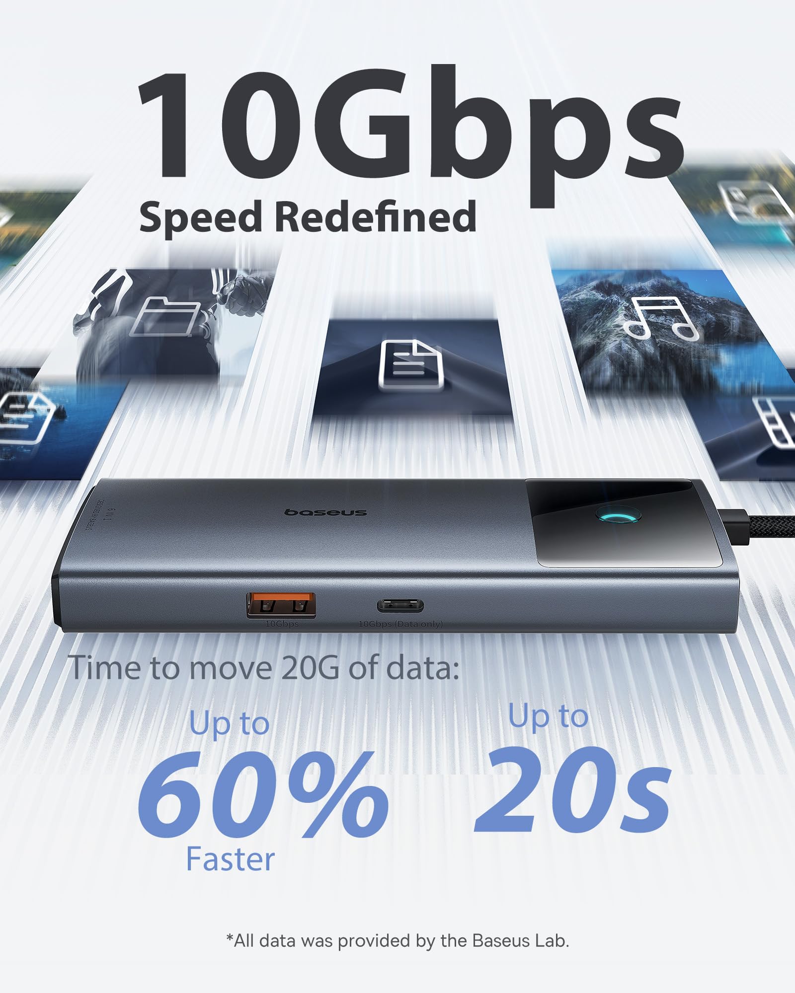 Foto 4 pulgar | Hub Usb C Baseus 6 En 1 De 10 Gbps Con Hdmi 4k @60hz Para Iphone - Venta Internacional.