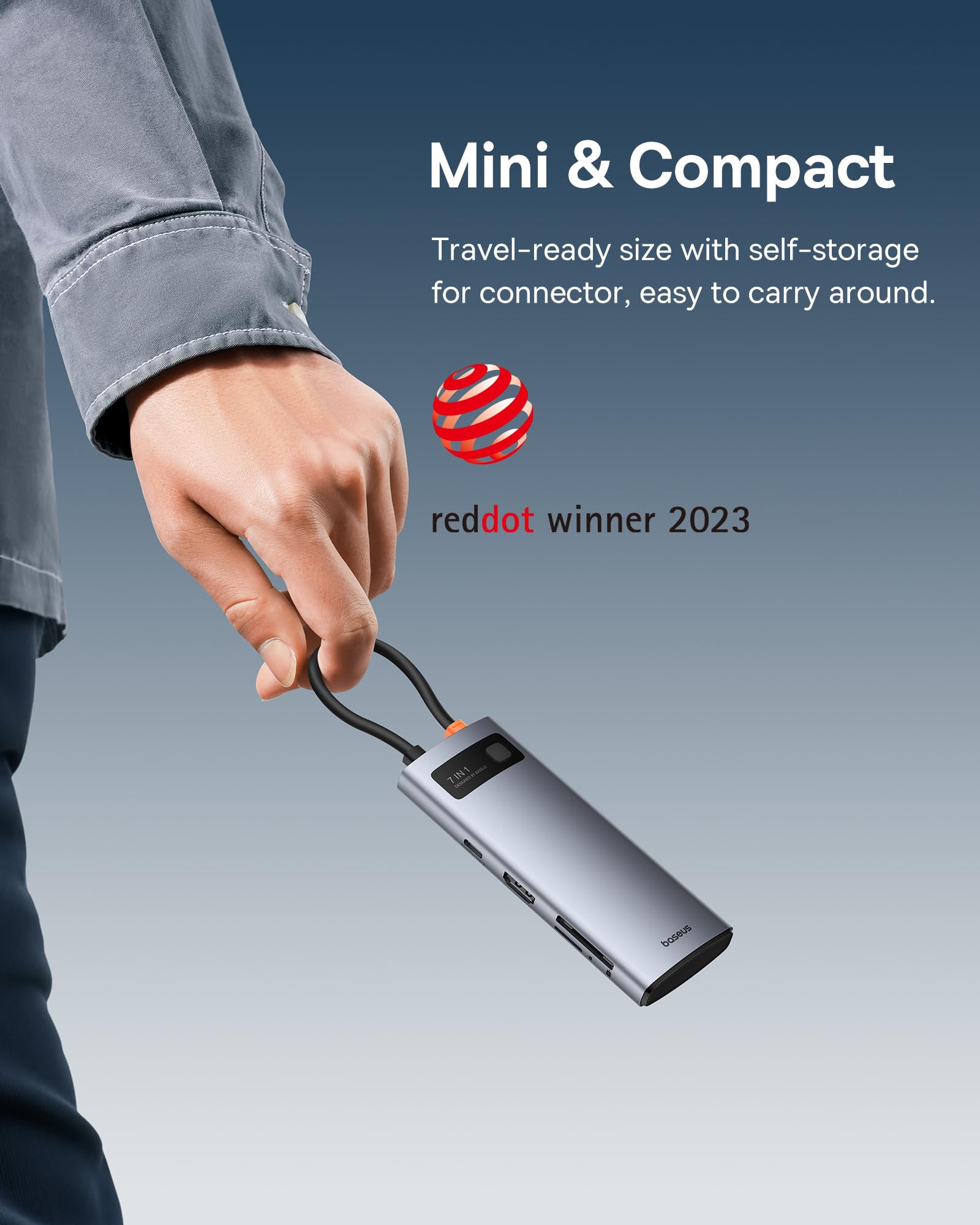 Foto 7 pulgar | Hub Usb C Baseus 7 En 1 Con Hdmi 4k @60hz, 3 Usb-a, Pd De 100 W - Venta Internacional.