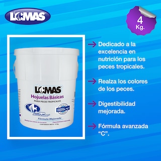 Foto 2 | Hojuelas Básicas para Peces Lomas 4 Kg