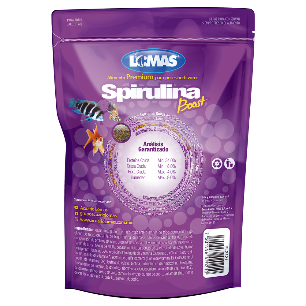 Foto 2 | Alimento Premium para Peces Lomas Spirulina Boost de 350 g