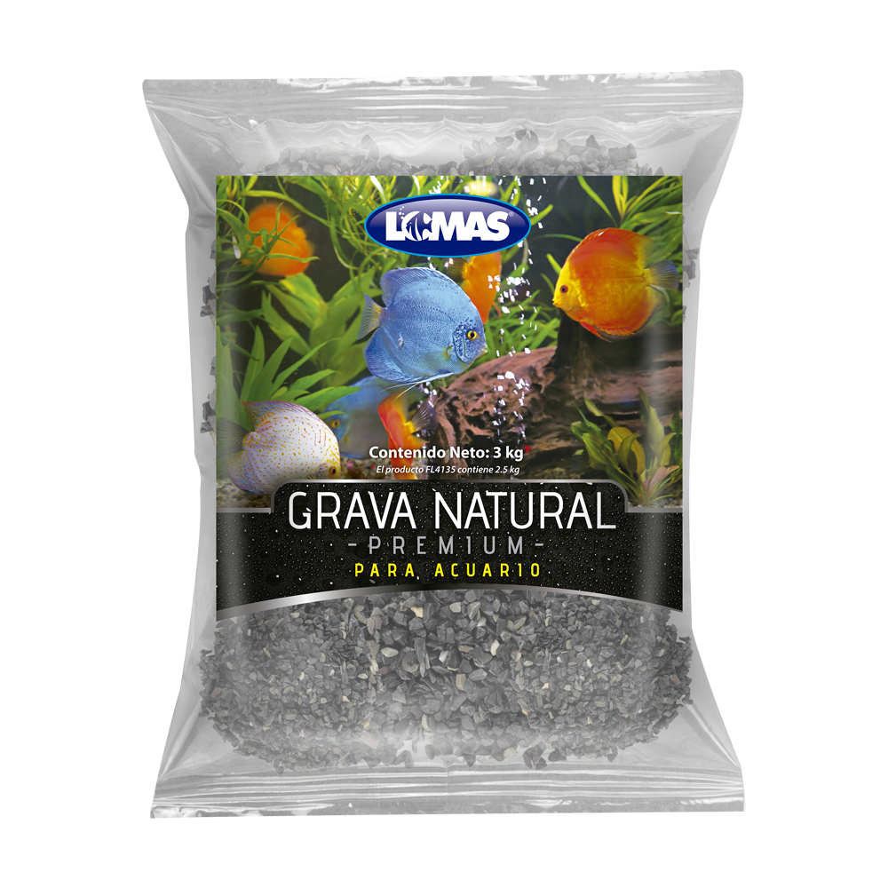Foto 2 pulgar | Grava para Pecera Lomas Mármol Gris Oxford 3 Kg