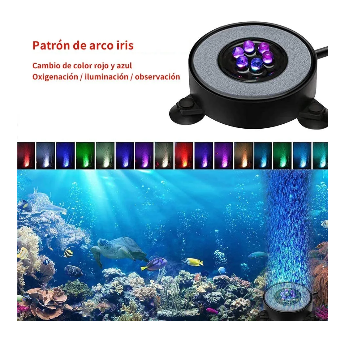 Foto 4 pulgar | Lámpara para Pecera Malubero Led de 6 Colores Cambiantes