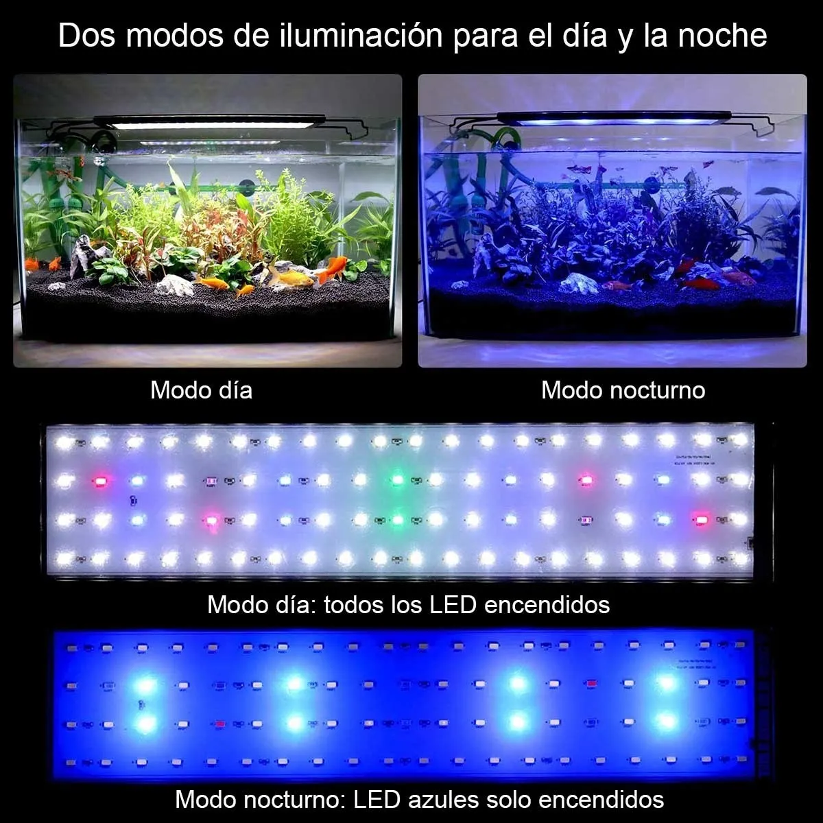 Foto 4 pulgar | Luz de Acuario Malubero con Soporte Telescópico color Negro