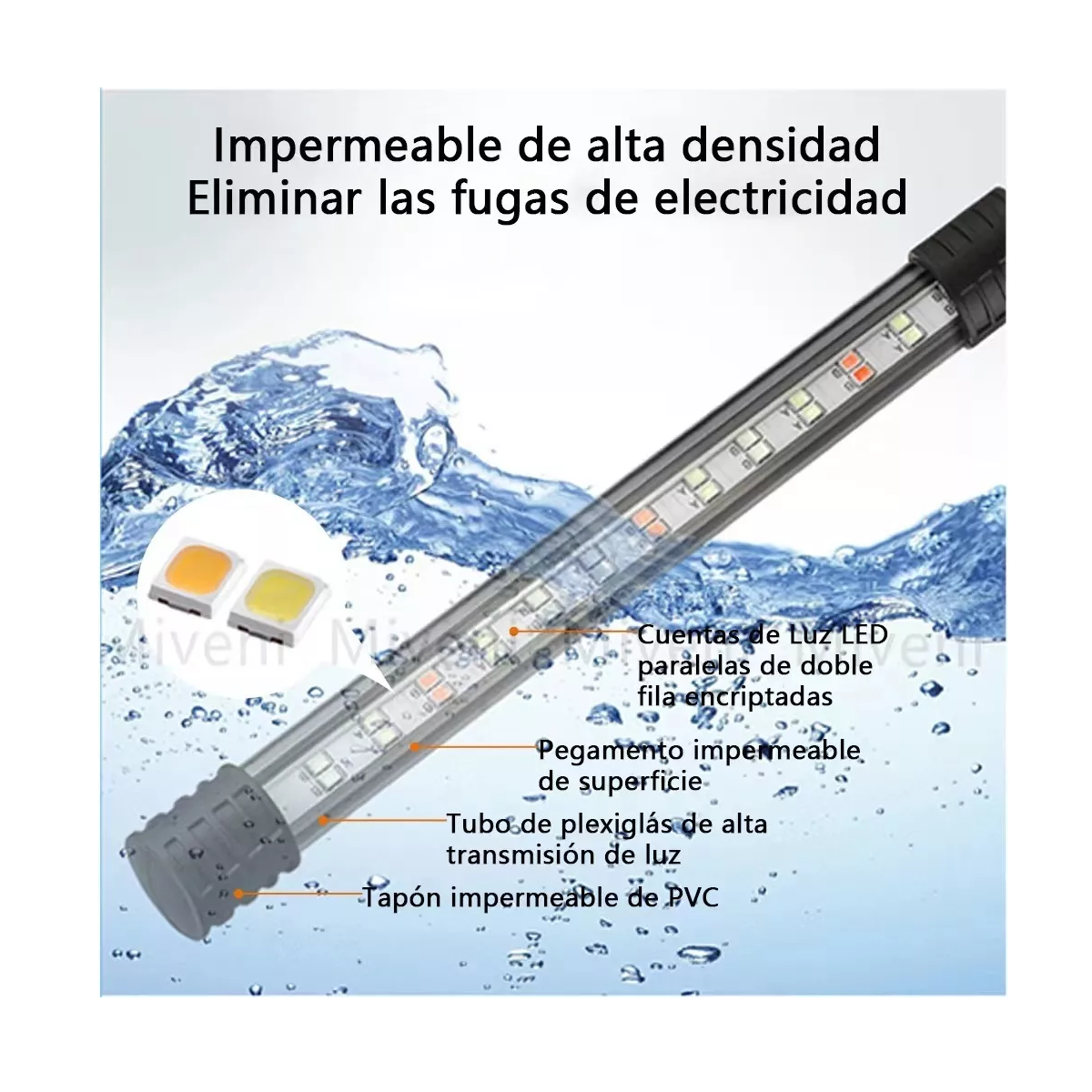 Foto 3 pulgar | Lámpara para Peceras Luces Led Sumergible Eo Safe Imports Esi-7868 color Negro