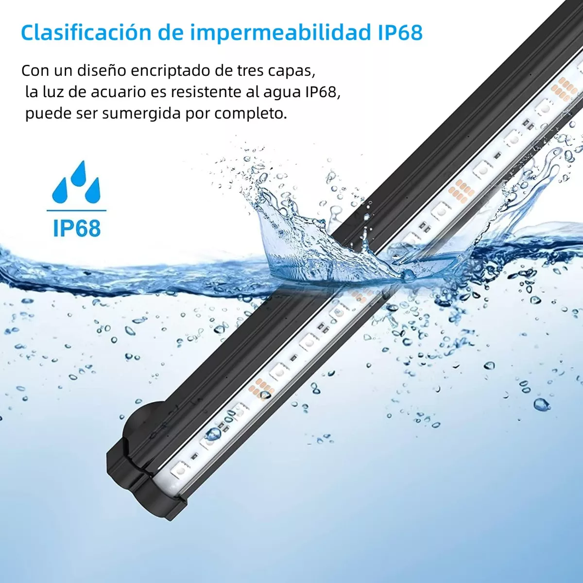 Foto 3 | Lámpara Para Acuario Rgb Iluminación Pecera Burbujas Eo Safe Imports Esi-15314 Negro