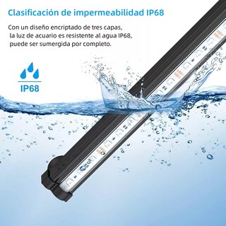 Foto 3 | Lámpara Para Acuario Rgb Iluminación Pecera Burbujas Eo Safe Imports Esi-15314 Negro
