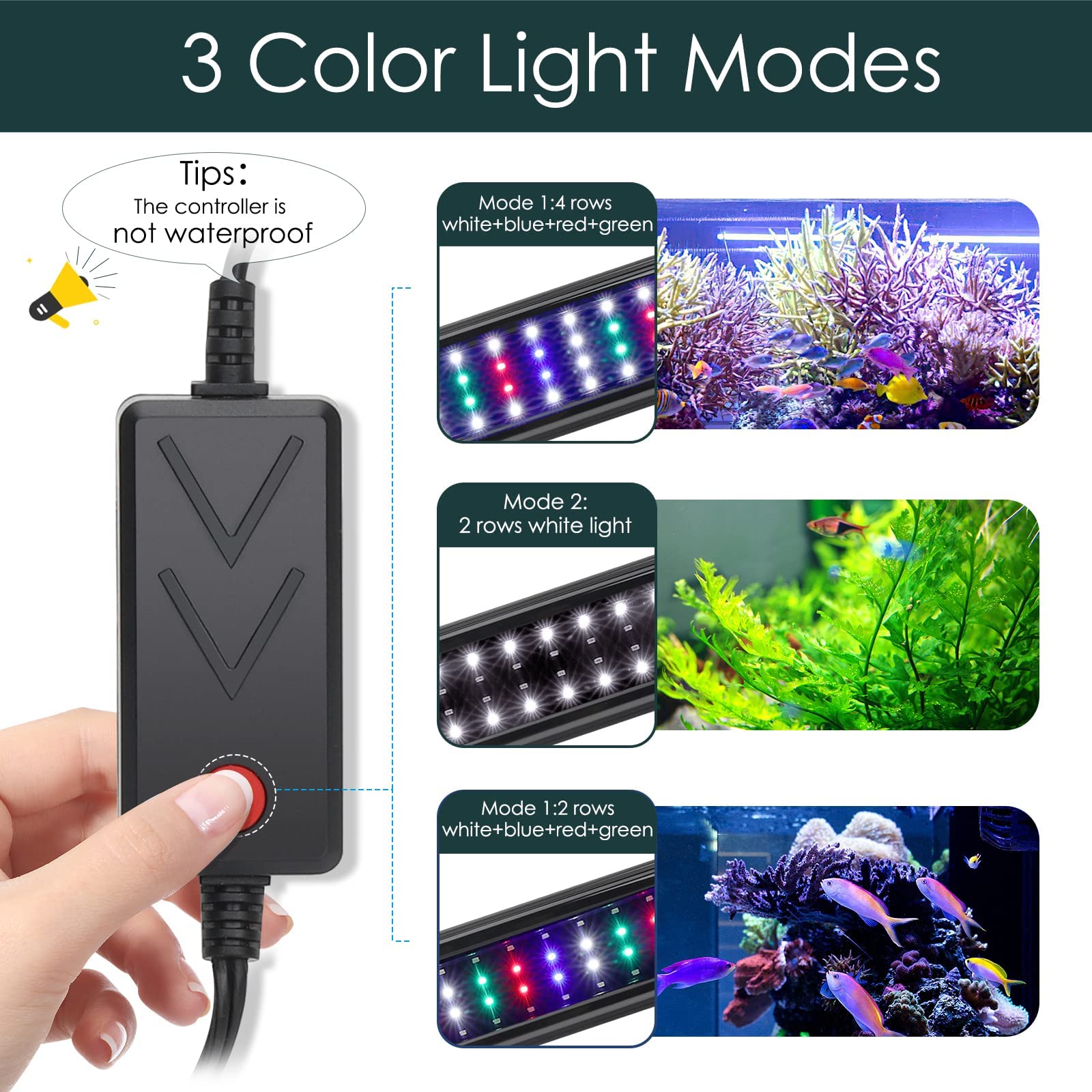 Foto 3 pulgar | Lámpara De Acuario Aqqa Led De Espectro Completo De 28 W Para Tanque De 90 A 110 Cm - Venta Internacional.