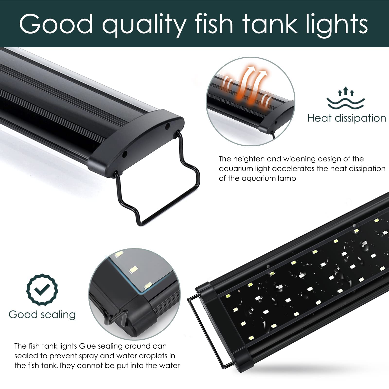 Foto 5 pulgar | Lámpara De Acuario Aqqa Led De Espectro Completo De 28 W Para Tanque De 90 A 110 Cm - Venta Internacional.