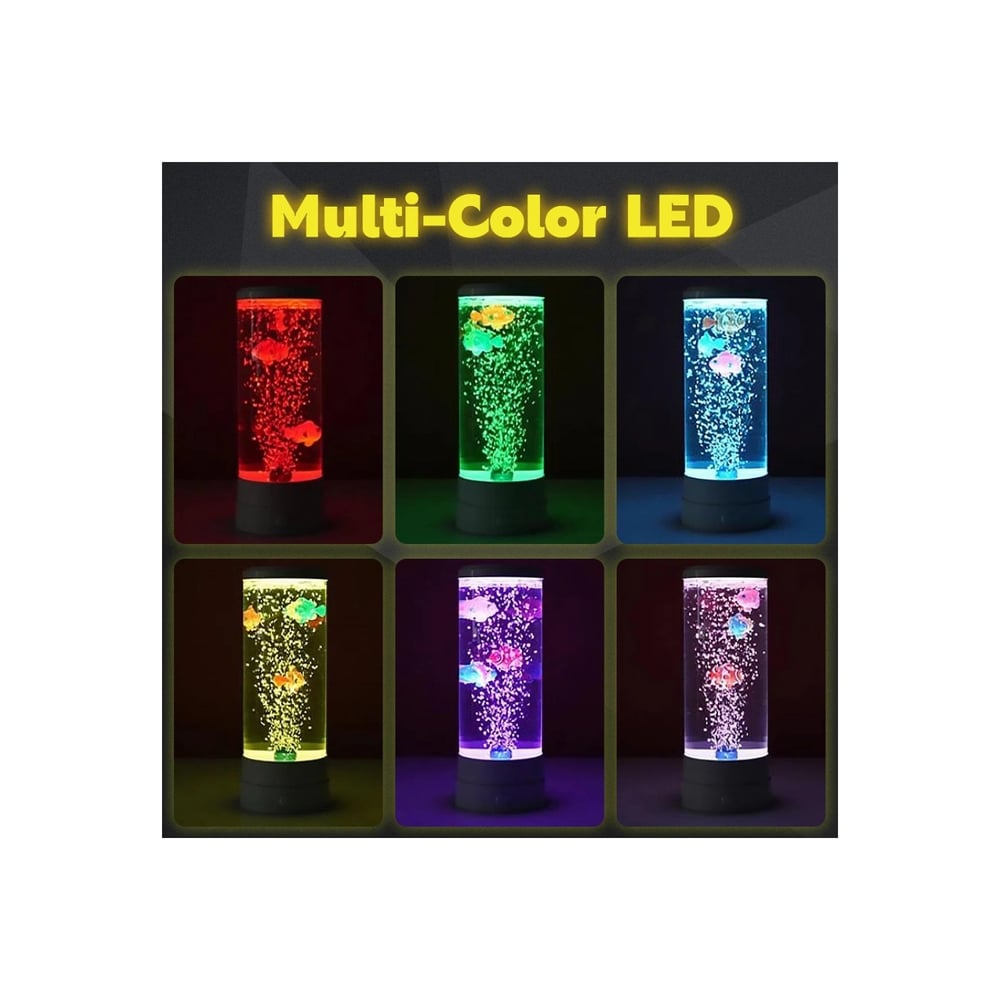Foto 7 | Lámpara De Lava Con Luces Led Para Pecera Con Adorno De Pez - Venta Internacional.