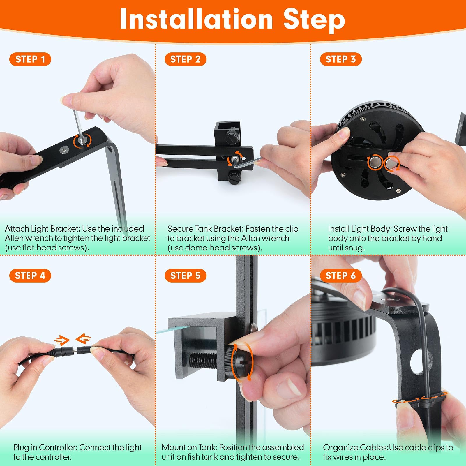 Foto 8 pulgar | Luz Aqqa Con Clip Para Acuarios Con Controlador De 35 W - Venta Internacional.