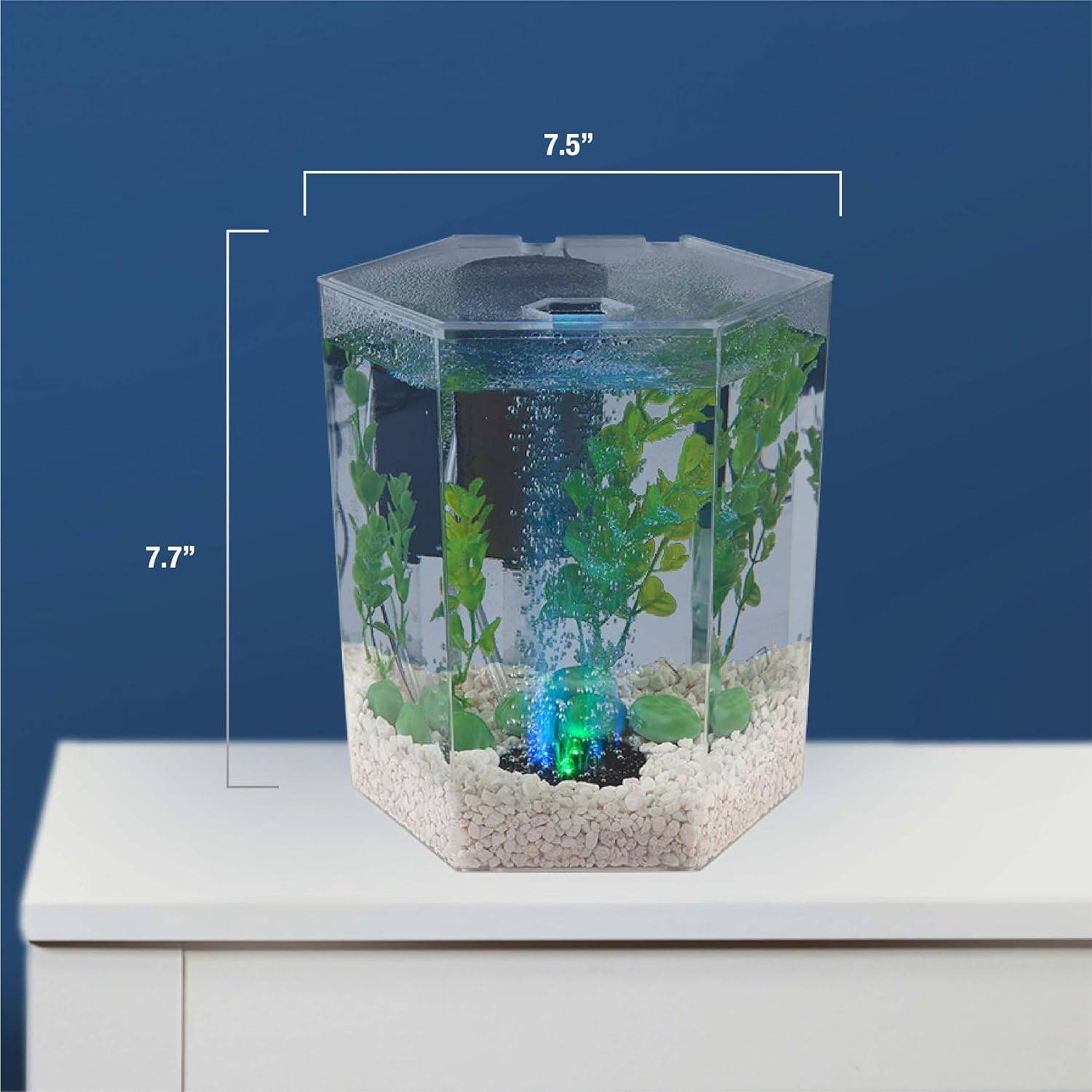 Foto 6 pulgar | Kit De Acuario Tetra Bubbling Led De 3,8 L En Forma De Hexágono Con Luz - Venta Internacional.