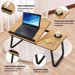 Foto 4 | Soporte Cama Portátil Plegable Belug para Laptop color Marrón