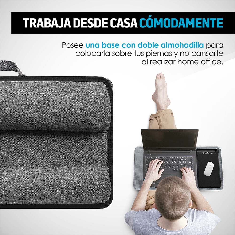 Foto 4 pulgar | Mesa para Laptop Redlemon 80944 color Gris