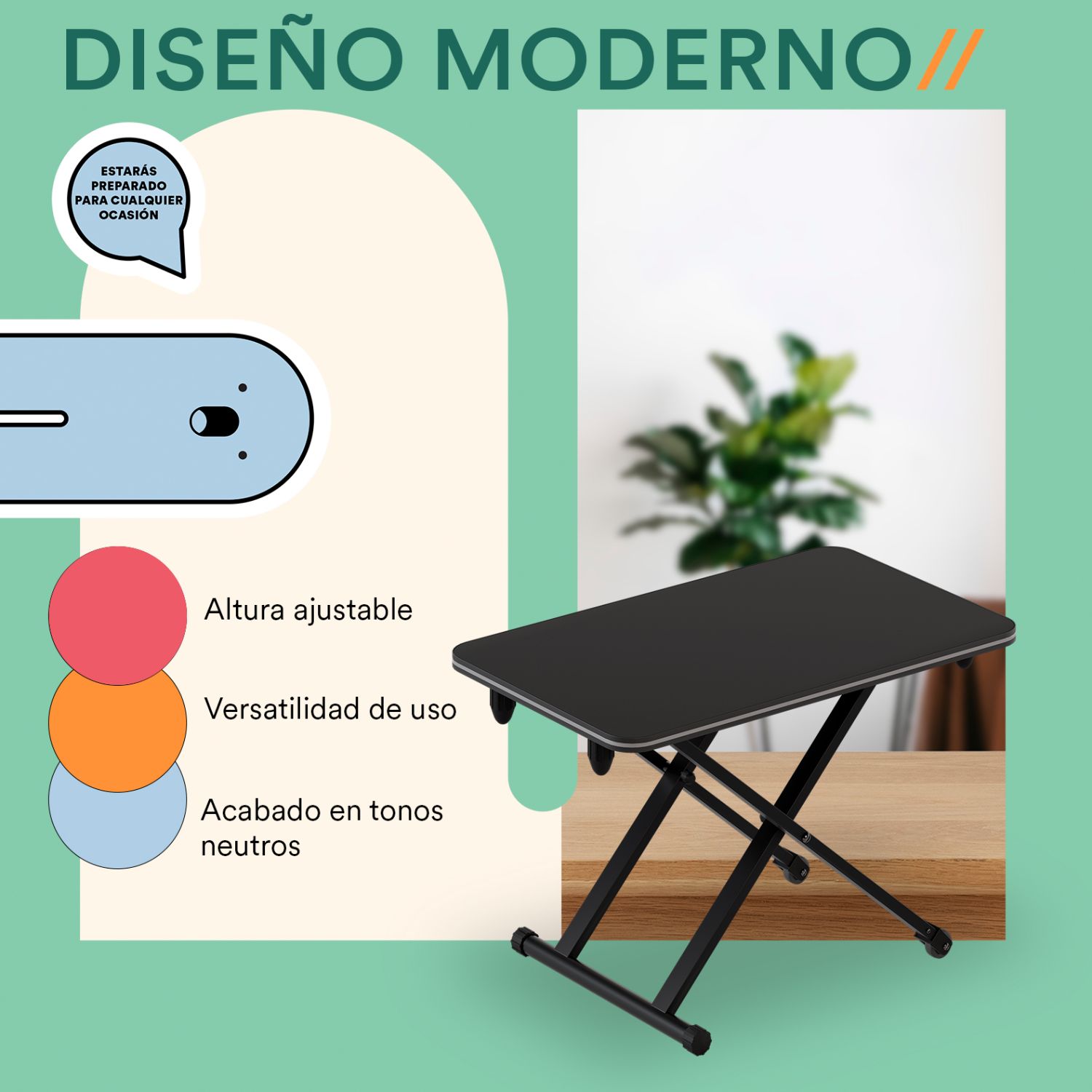 Foto 4 | Escritorio Elevable Mubson Negro para Laptop