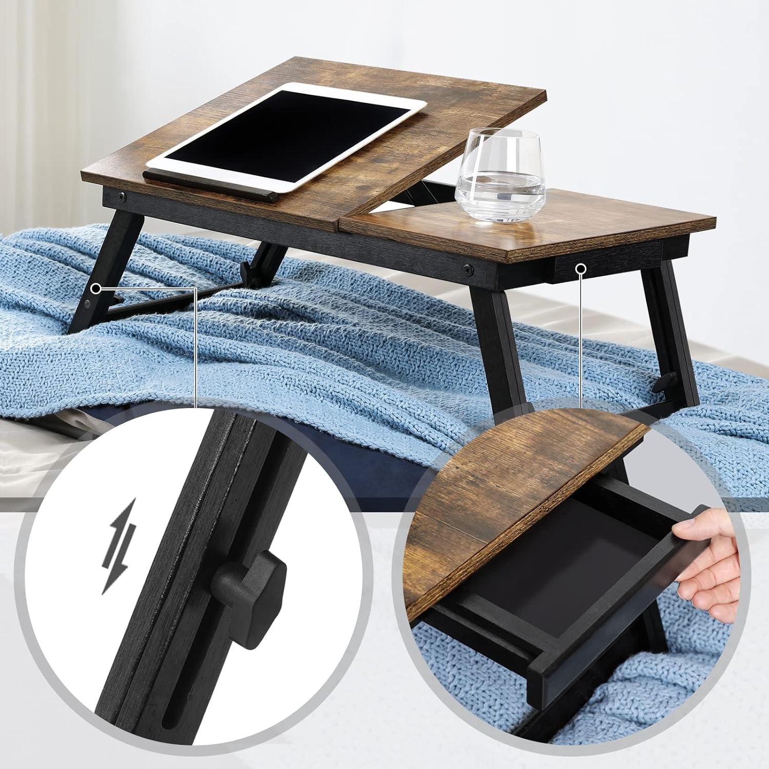 Foto 9 pulgar | Mesa de Cama Songmics para Laptop Ajustable