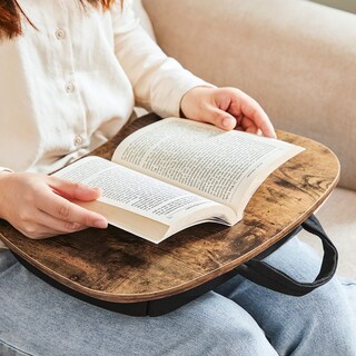 Foto 3 | Lap Desk Songmics, Bandeja Para Ordenador Portátil, Con Asa, Color Marrón Rústico
