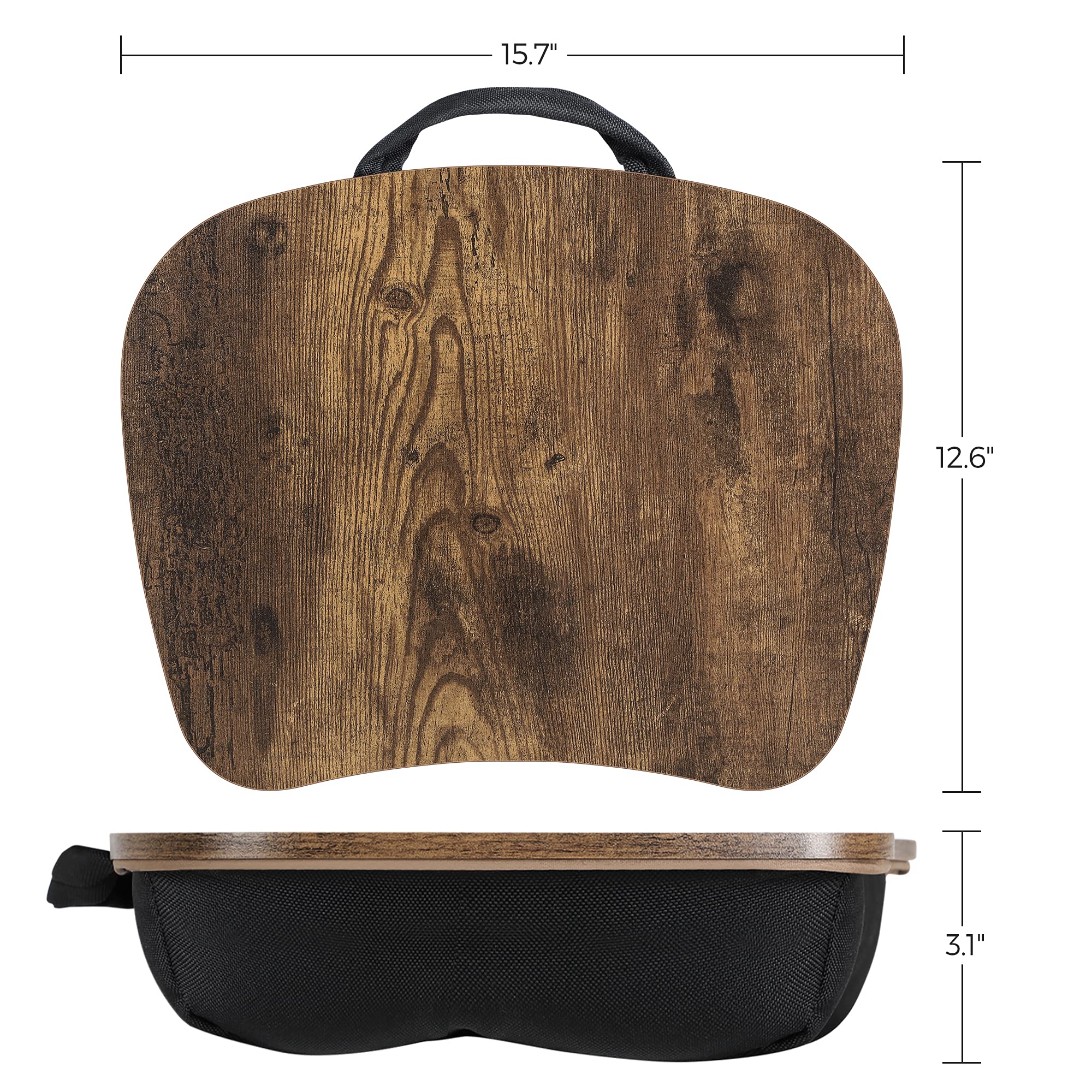 Foto 5 | Lap Desk Songmics, Bandeja Para Ordenador Portátil, Con Asa, Color Marrón Rústico
