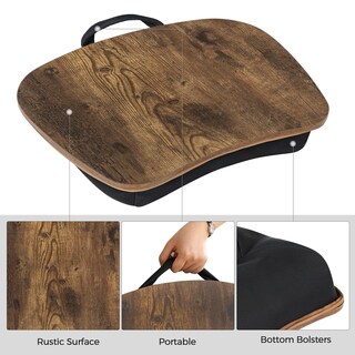 Foto 7 | Lap Desk Songmics, Bandeja Para Ordenador Portátil, Con Asa, Color Marrón Rústico
