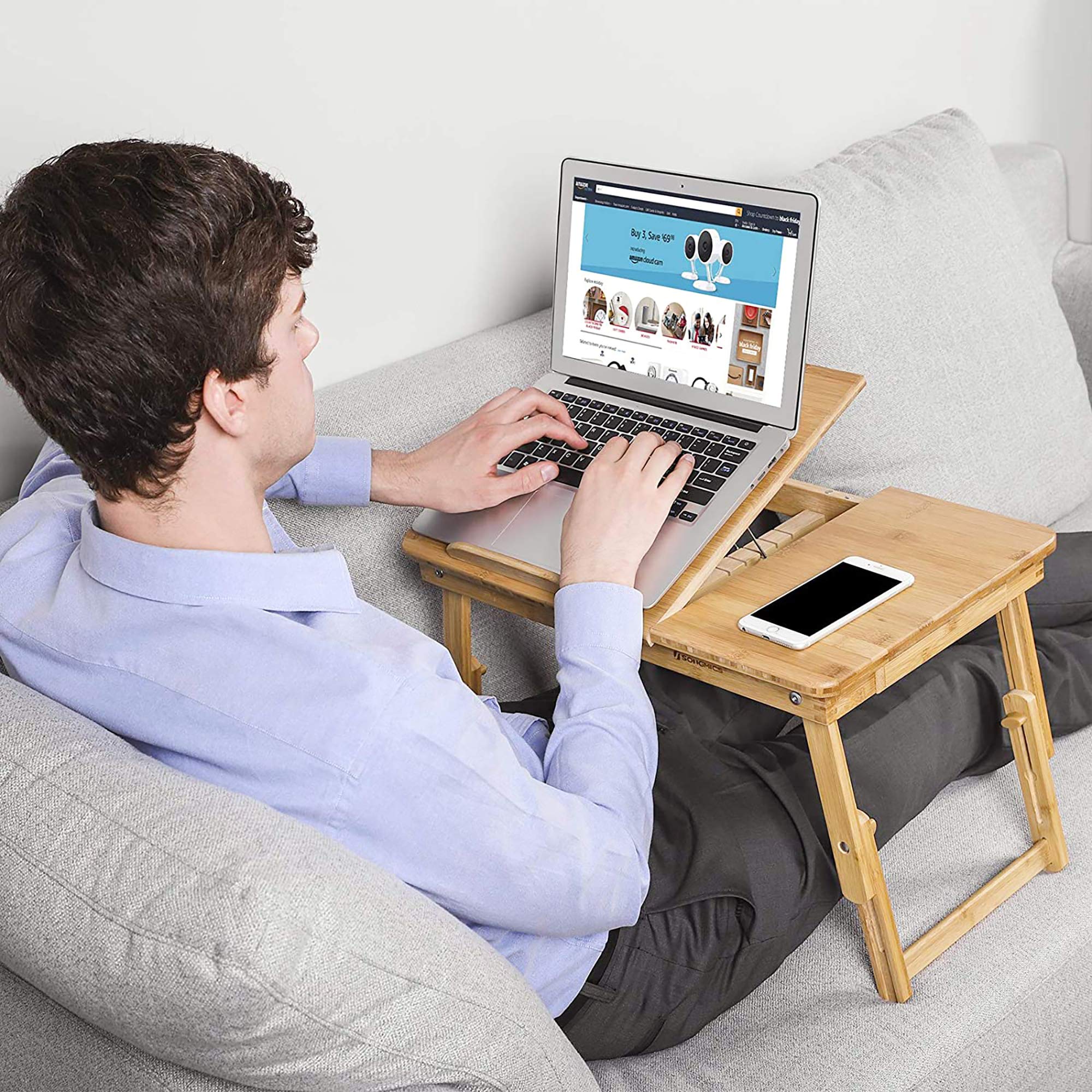 Foto 4 pulgar | Escritorio Songmics Plegable para Laptop