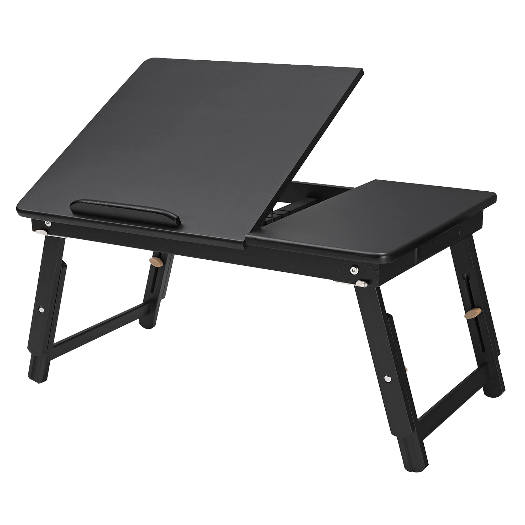 Foto 1 | Escritorio Para Portátil Songmics, Bandeja Plegable De Bambú Con Cajón, Color Negro