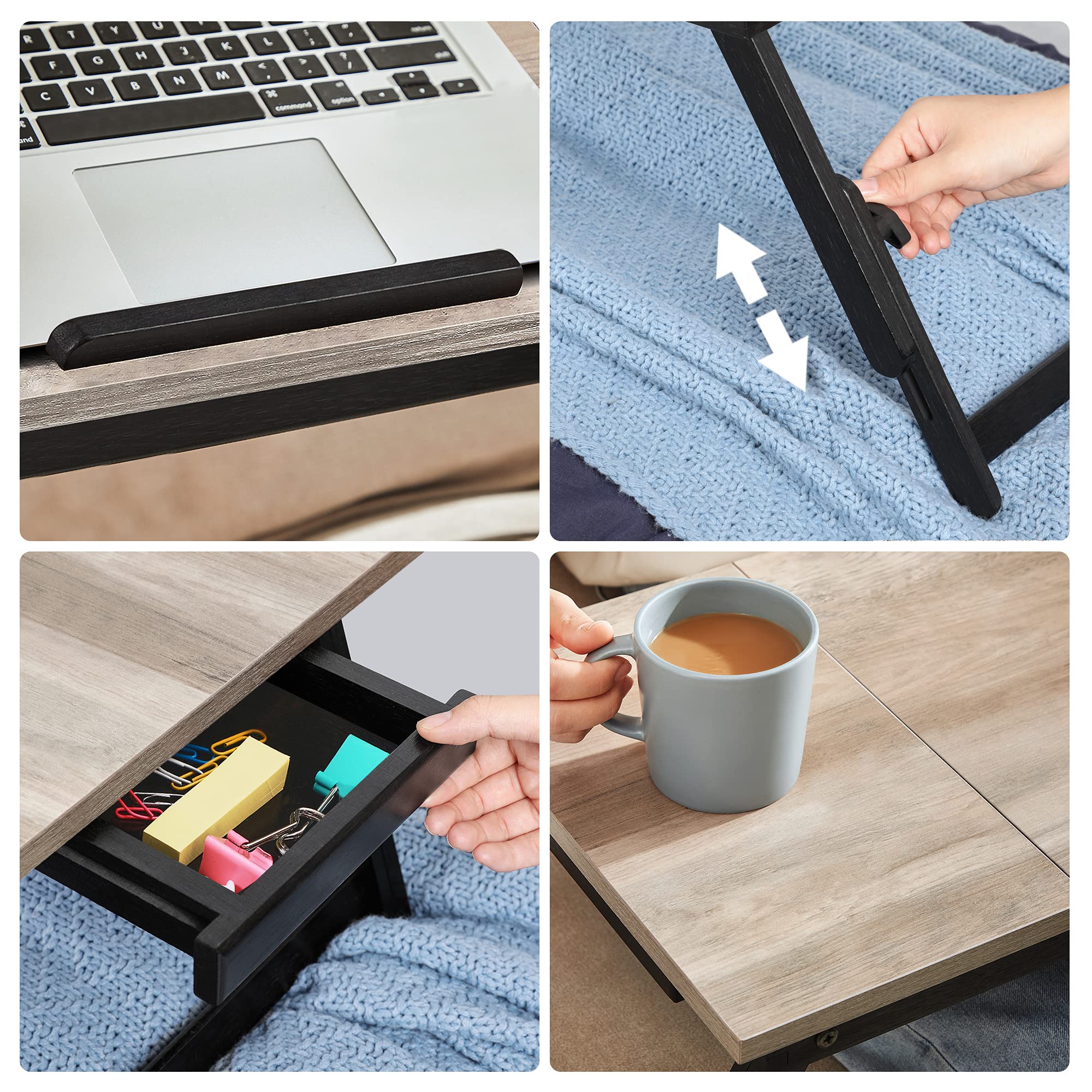 Foto 7 pulgar | Escritorio Portátil Songmics con Tapa Ajustable- Venta Internacional