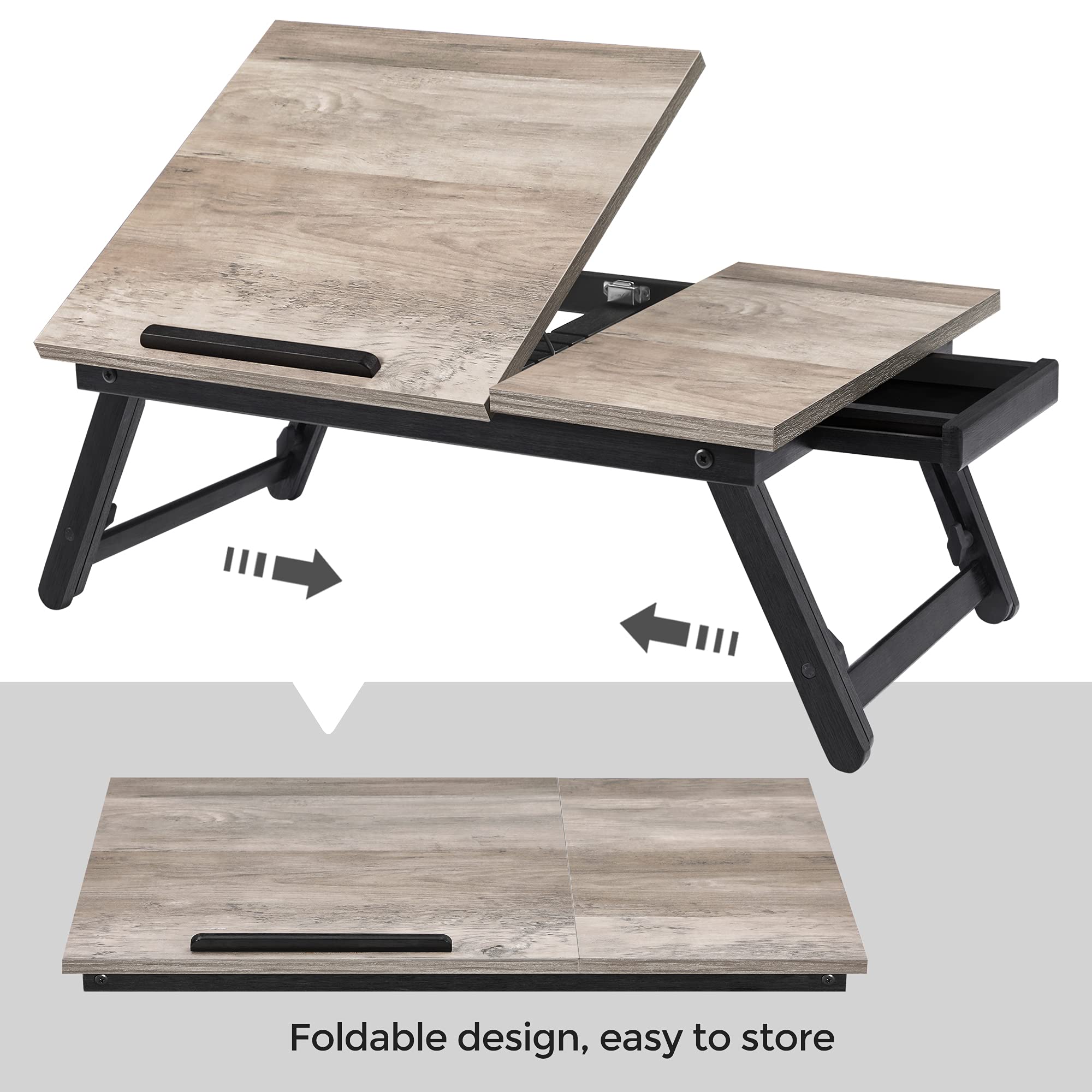 Foto 7 | Escritorio Portátil Songmics Tapa Ajustable Greige