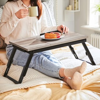 Foto 8 | Escritorio Portátil Songmics Tapa Ajustable Greige