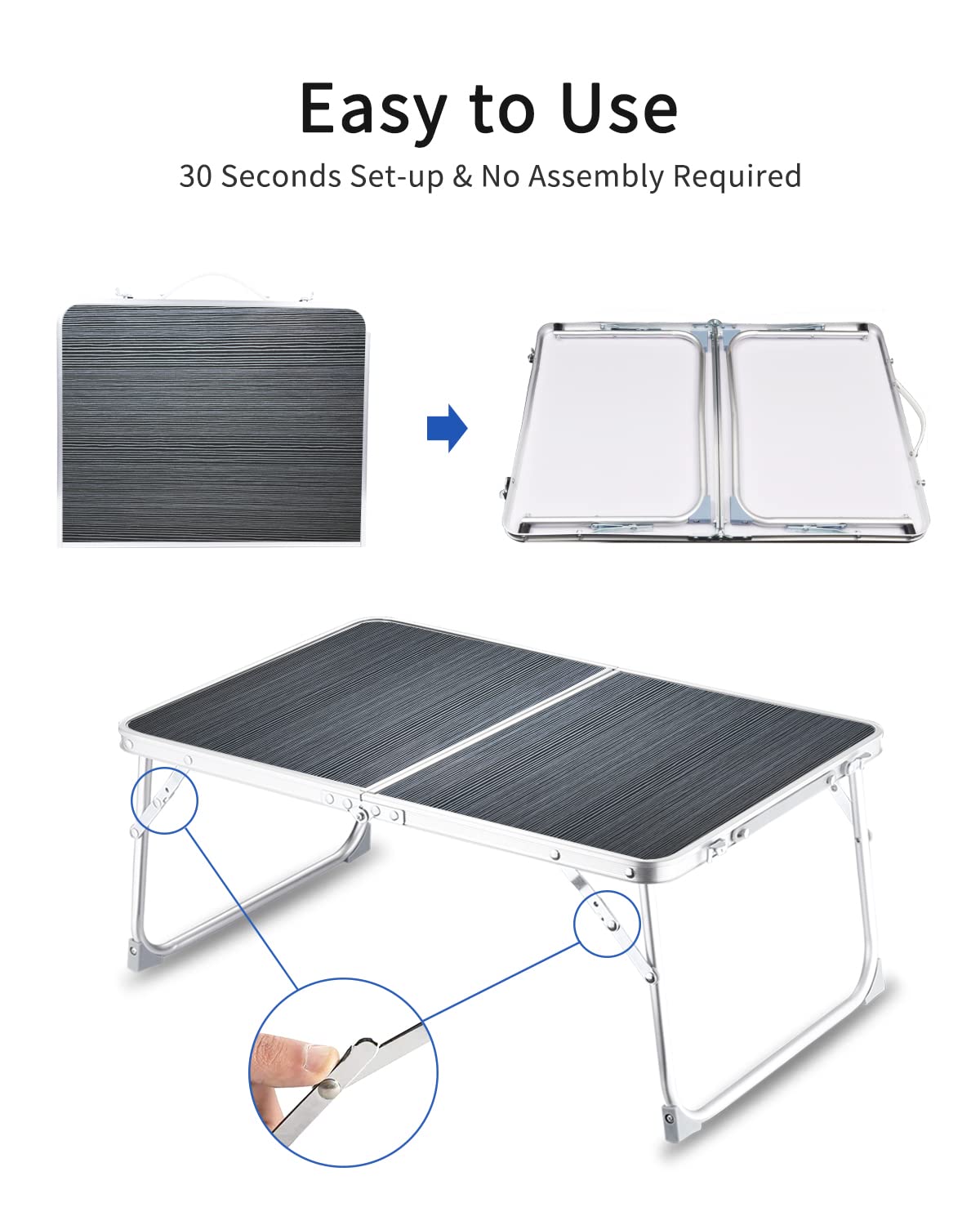 Foto 3 | Mesa Plegable Para Portátil Suvane Lap Desk, Bandeja Gris Oscuro - Venta Internacional.