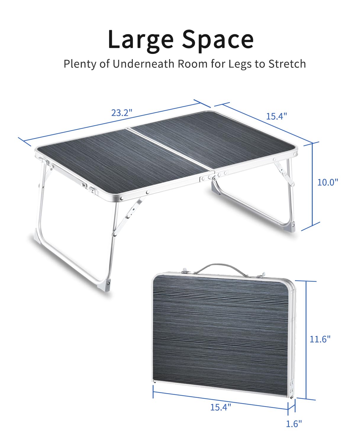 Foto 6 | Mesa Plegable Para Portátil Suvane Lap Desk, Bandeja Gris Oscuro - Venta Internacional.