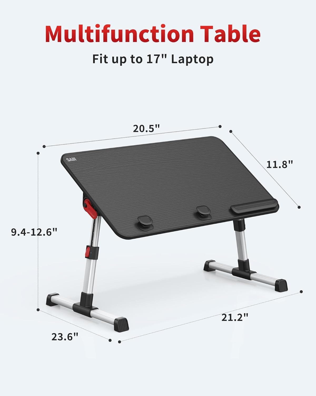 Foto 6 pulgar | Mesa De Escritorio Para Portátil Saiji, Ajustable, Negra - Venta Internacional.