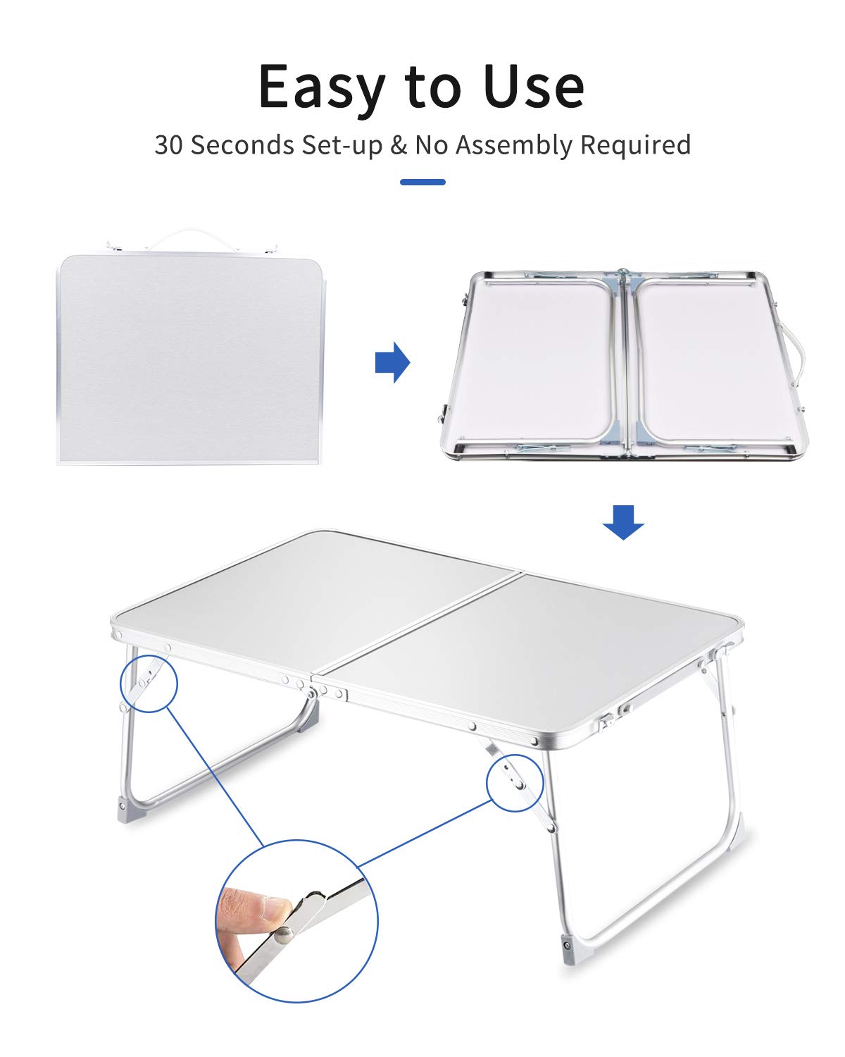 Foto 5 pulgar | Mesa Plegable Para Portátil Suvane Lap Desk, Bandeja Gris - Venta Internacional.