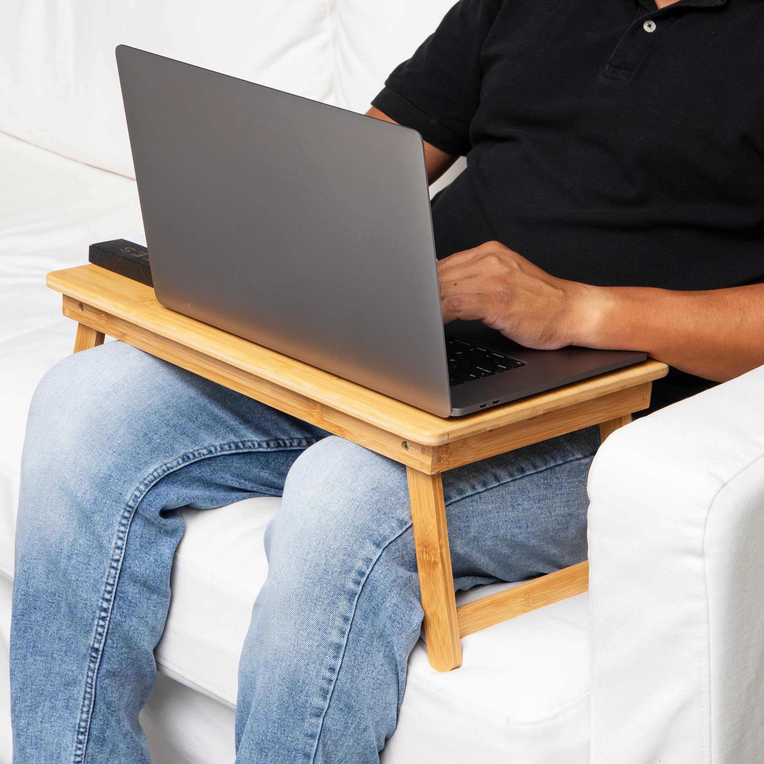 Foto 6 | Soporte Para Ordenador Portátil Portátil Mind Reader Con Patas Plegables, Color Marrón - Venta Internacional.