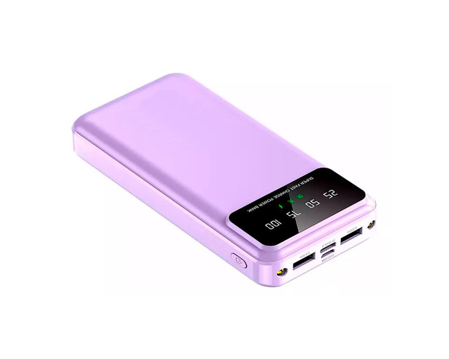 Foto 4 pulgar | Power Bank Lila Pastel/ultrarápida