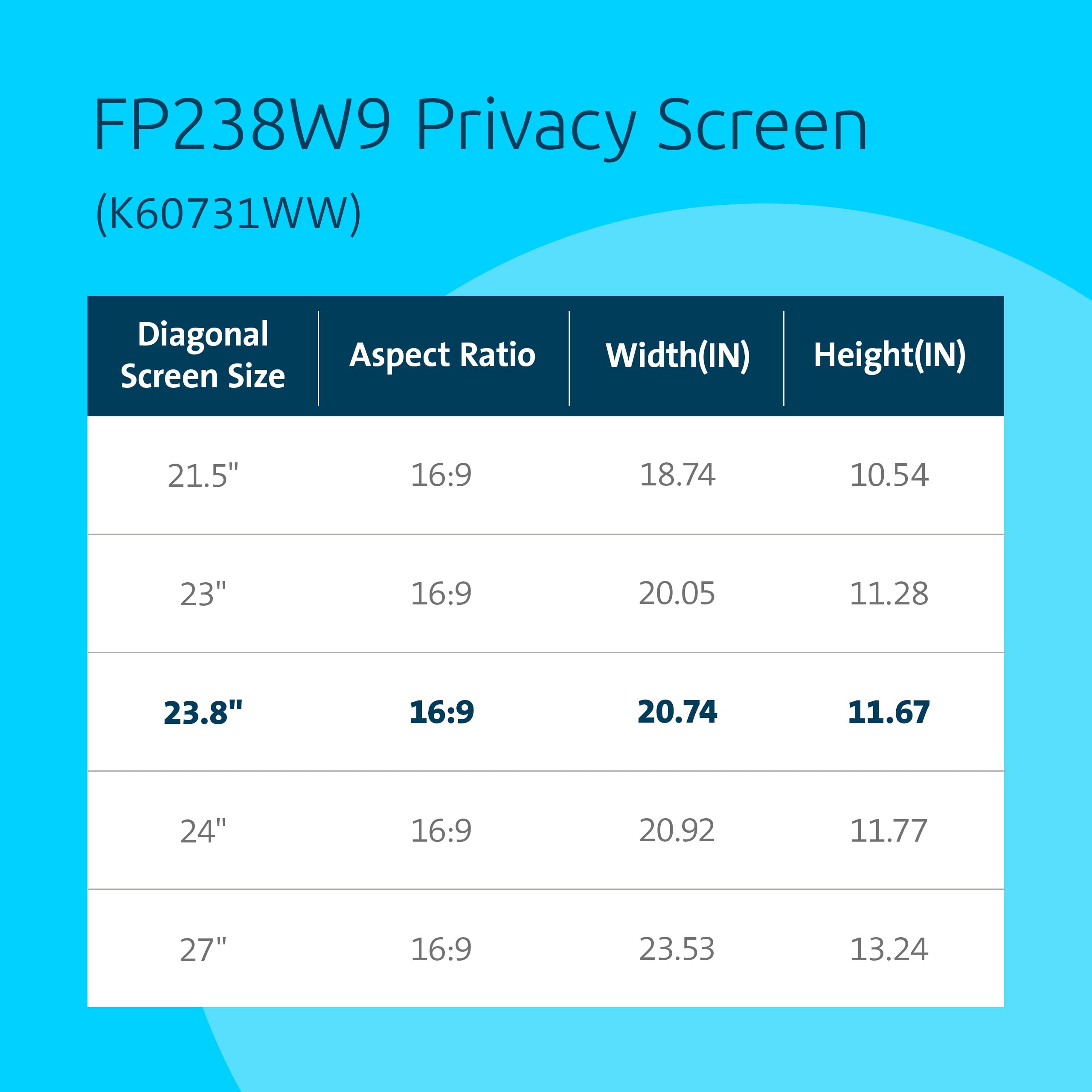 Foto 3 | Pantalla De Privacidad Kensington Fp238w9 Para Monitores 16:9 De 23,8 Pulgadas - Venta Internacional.