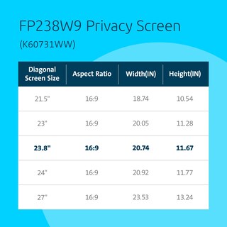 Foto 3 | Pantalla De Privacidad Kensington Fp238w9 Para Monitores 16:9 De 23,8 Pulgadas - Venta Internacional.