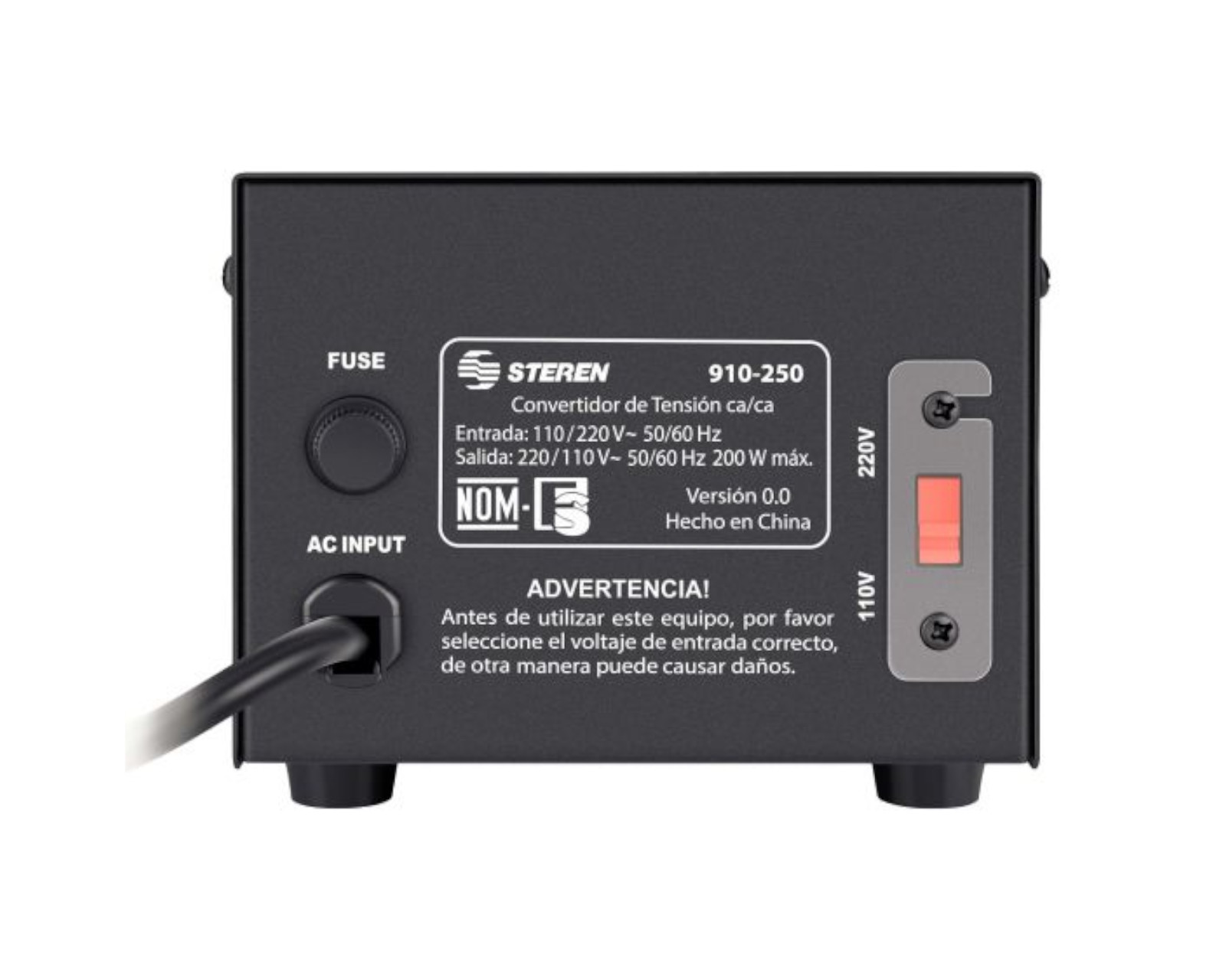 Foto 4 pulgar | Convertidor Voltaje Steren de 110 a 220 y 220 a 110 de 200w