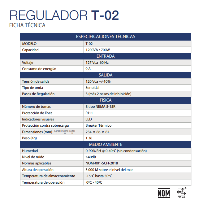 Foto 5 | Regulador Electrónico de Voltaje Vica T-02 de 700 w/ 8 Puertos color Negro