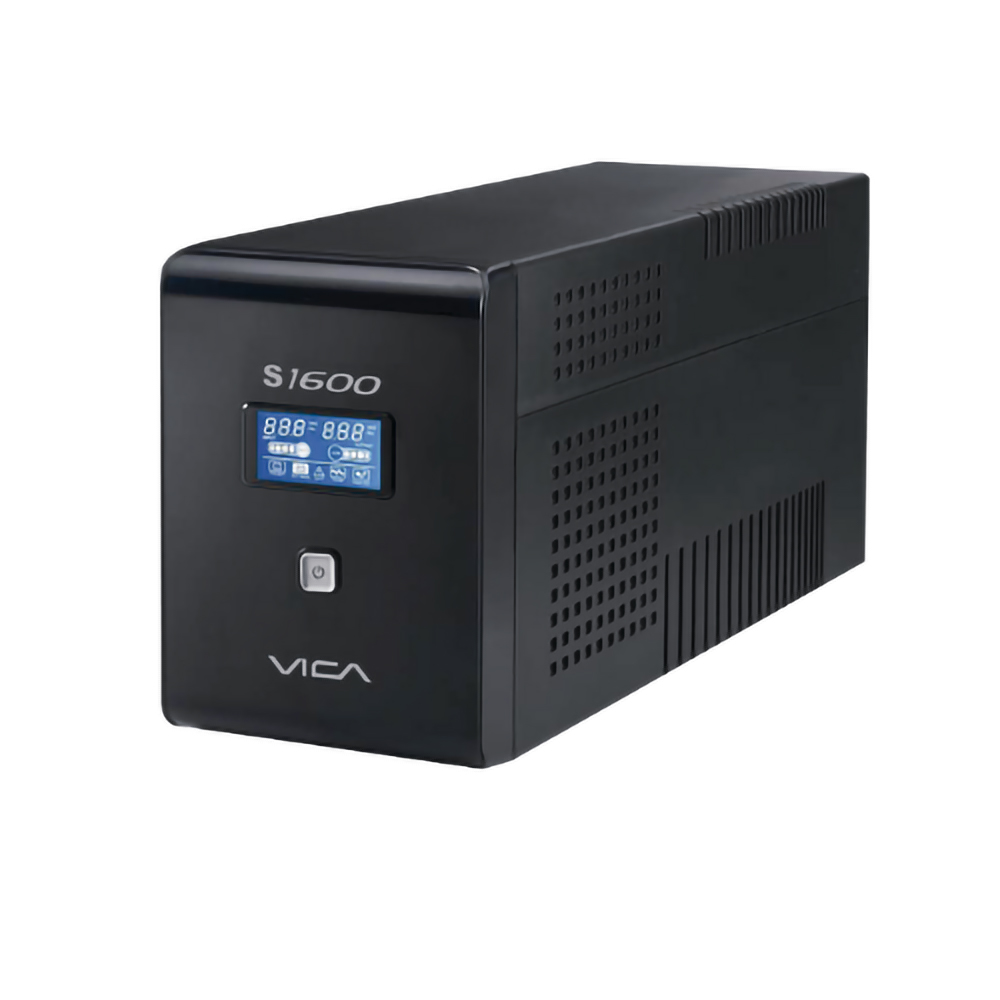 No Break Interactivo Vica S1600 color Negro de 1600va/900w con 8 Contactos