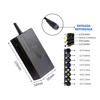 Foto 4 | Cargador Universal Para Laptop 12 Conectores 12-24v Elegate Ch25p Negro