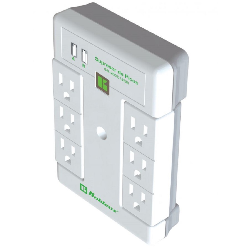Foto 1 | Supresor Koblenz 6 Contactos Giratorios y 2 Puertos USB 2.4a (00-5348-00-8)