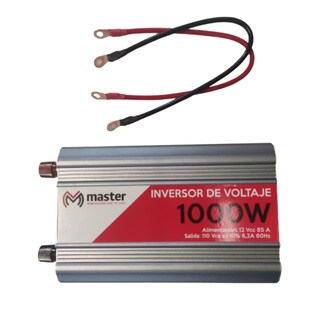 Foto 3 | Inversor de Corriente de Onda Modificada MASTER ELECTRÓNICOS de 1000W El-inv1000w color Gris